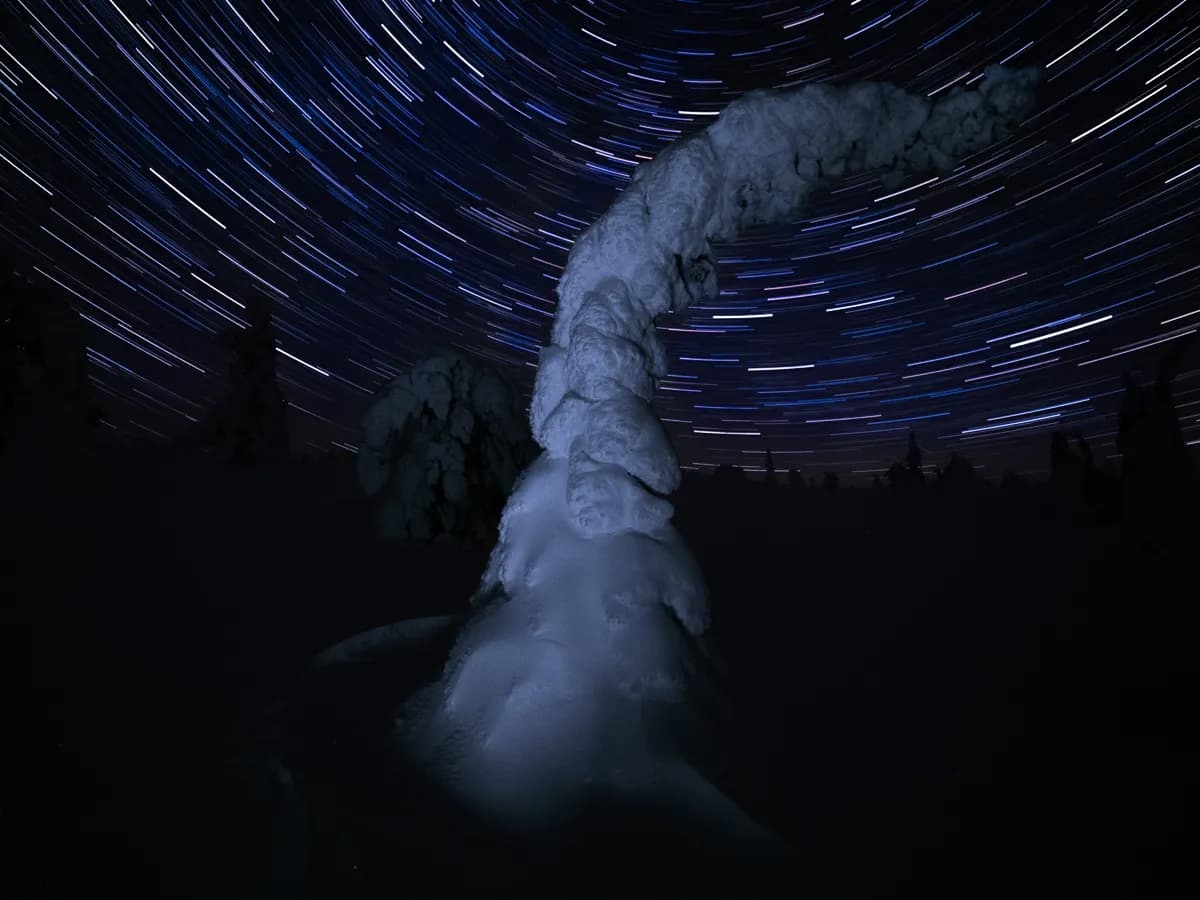 Star-trails med Olympus live composite.