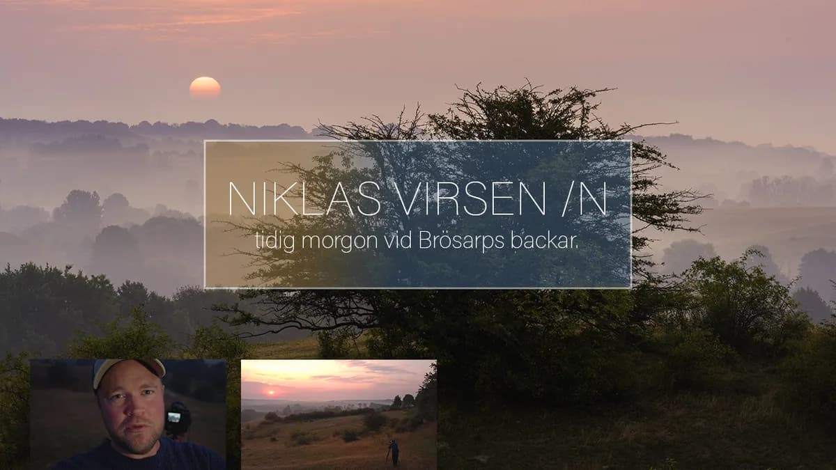 Tidig morgon vid Brösarps backar.