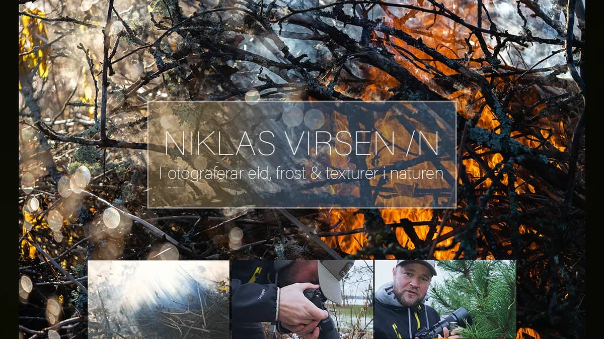 Fotograferar eld, frost & texturer i naturen