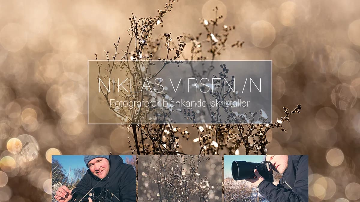 Fotograferar blänkande iskristaller & bokeh.
