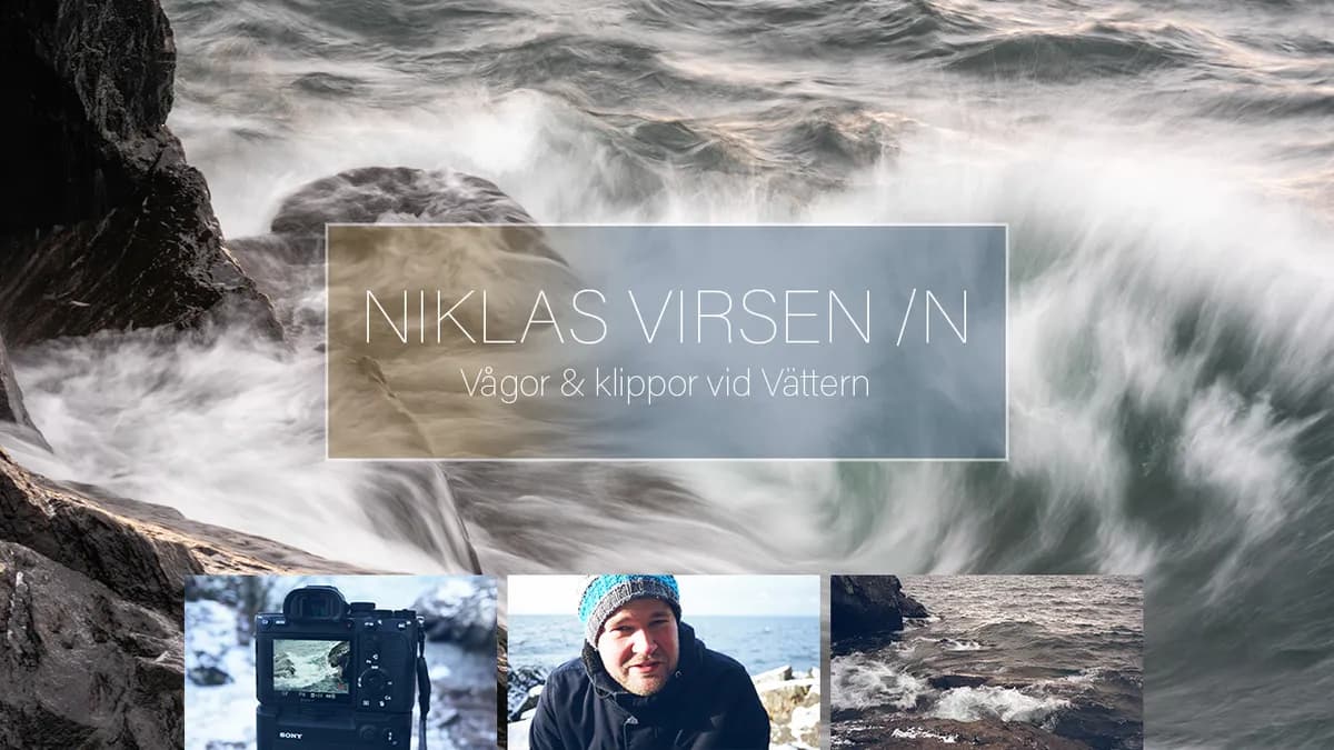 Vågor & klippor vid Vättern.